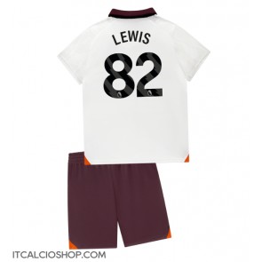 Manchester City Rico Lewis #82 Seconda Maglia Bambino 2023-24 Manica Corta (+ Pantaloni corti)